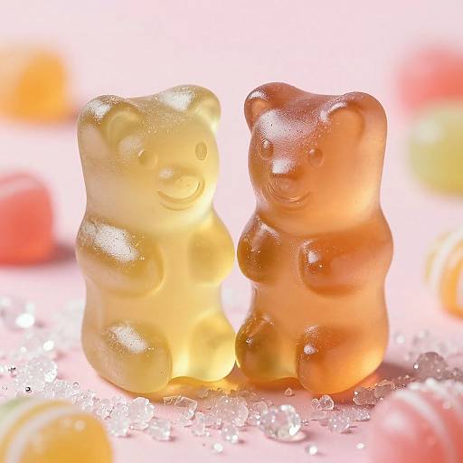 Glowing Gummy Bear Thighs Close-Up