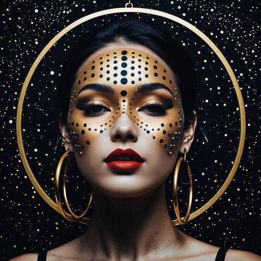 Psychedelic Woman with Galaxy Accents