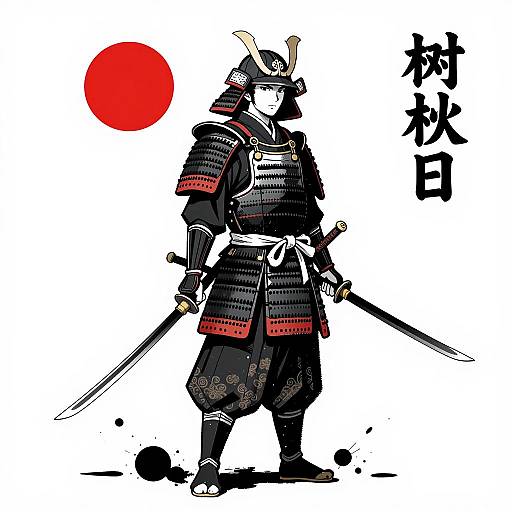 Samurai Warrior with Dual Swords