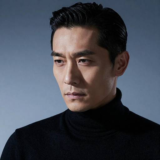 Moody Portrait of Man in Turtleneck