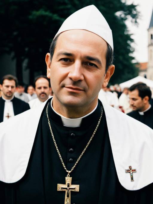 Candid Portrait of a Catholic Priest