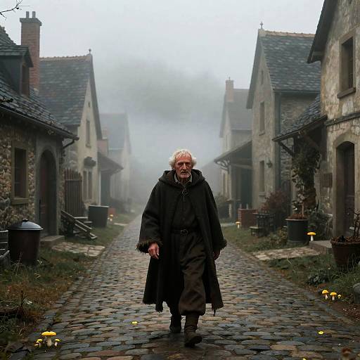 Ethereal Wanderings in a Foggy Village