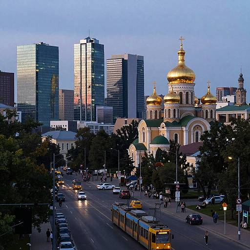 Kyiv Skyline at Dusk