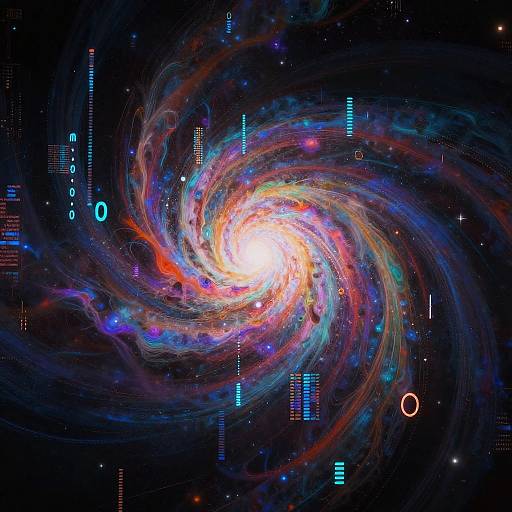 Cosmic Digital Art of Data Streams