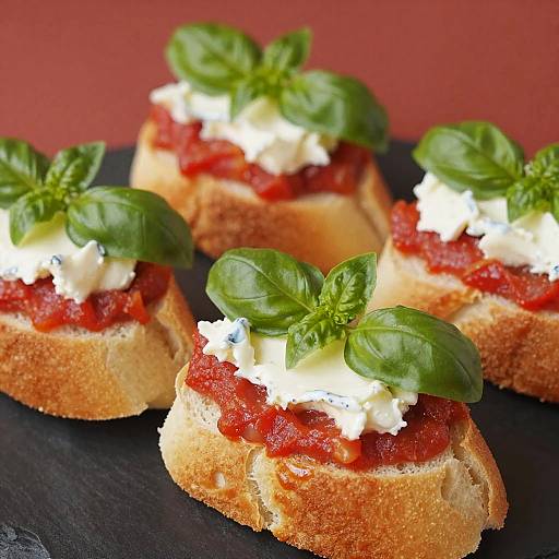 Mini Bread Rolls with Tomato and Basil