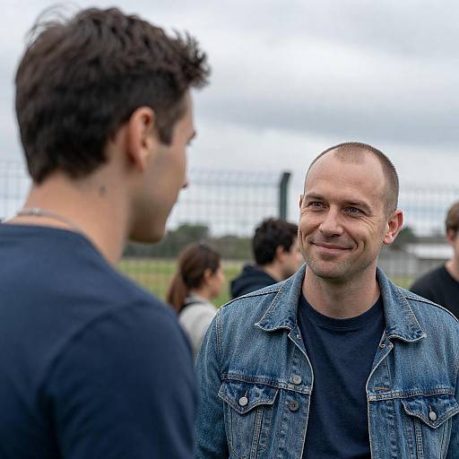 Casual Outdoor Portrait of Two Men