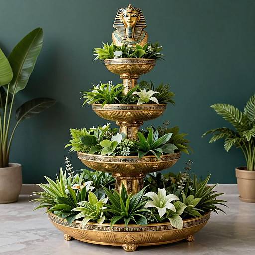 Photorealistic Ancient Egypt Flower Stand