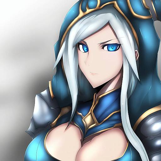 Illustration of Ashe (league of legends), league of legends in the style of Gggg