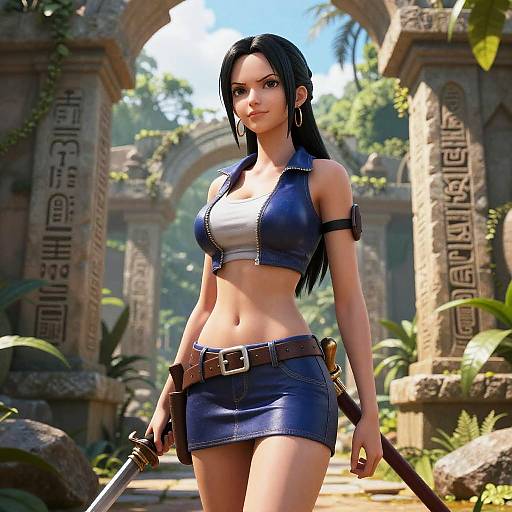 Nico Robin Exploring Ancient Ruins
