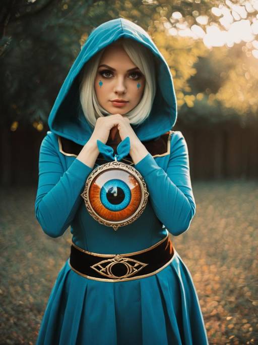 Woman in Evileye Cosplay Costume