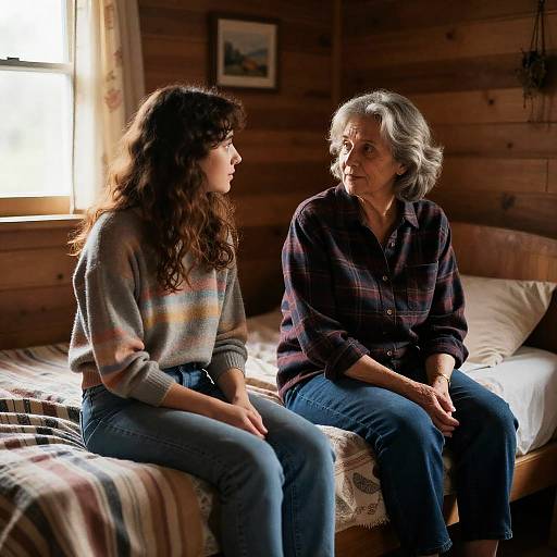 Intimate Moment Between Two Women