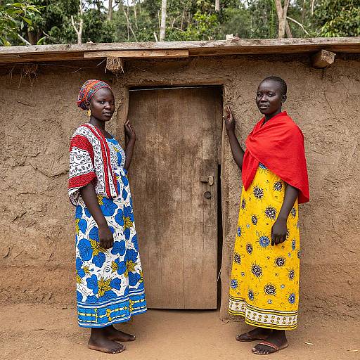 Portrait of African Women by Hut