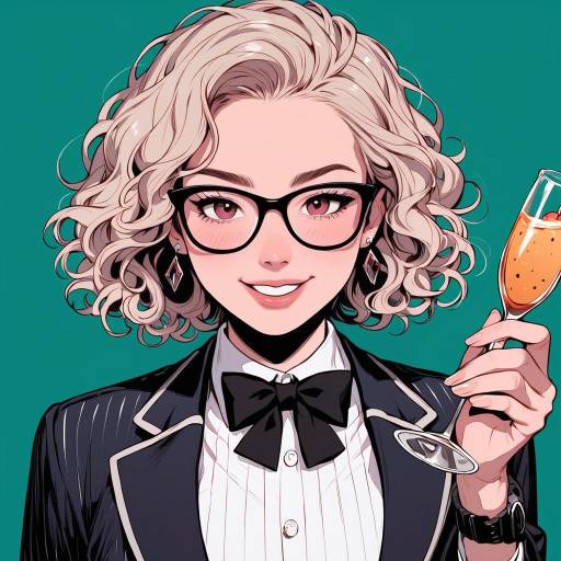Stylish Couple Celebrating with Champagne Stylish Couple Celebrating with Champagne