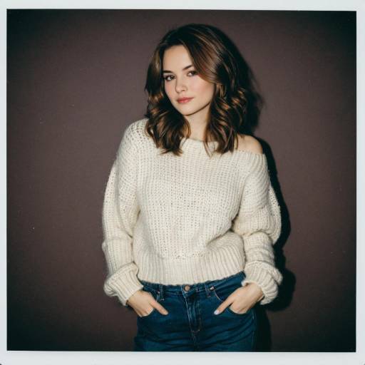 Young Woman in Cozy Sweater and Jeans