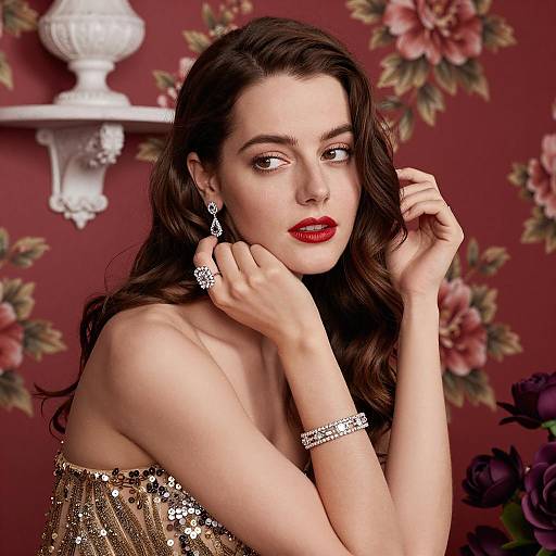 Elegant Woman in Glamorous Setting