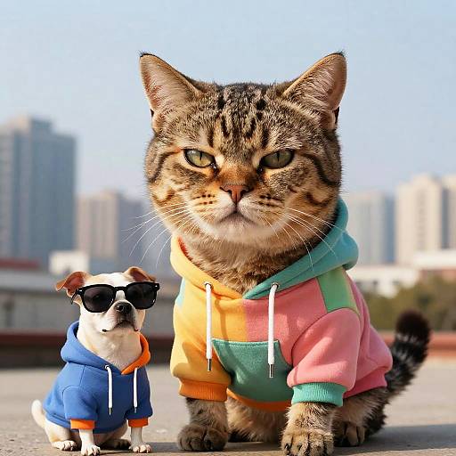 Dramatic Caricature of Spoiled Cat