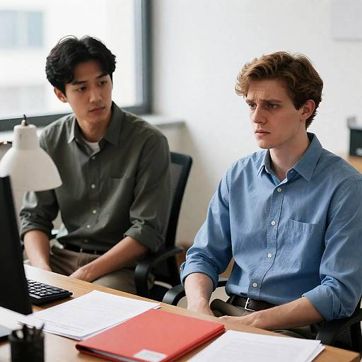 Office Discussion Between Two Men