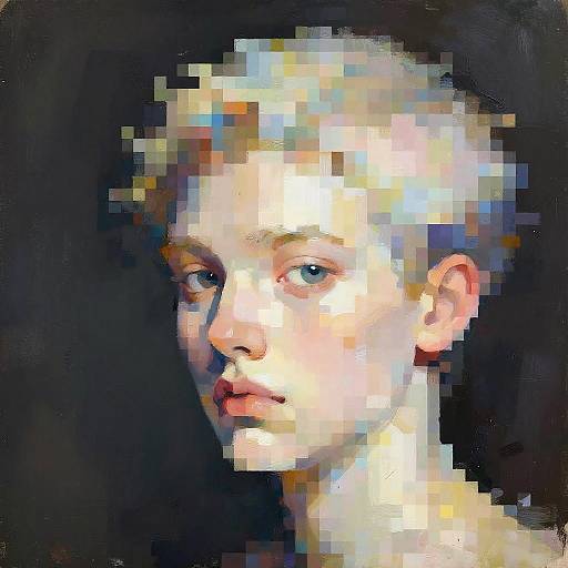 Abstract AI-Generated Portrait Art