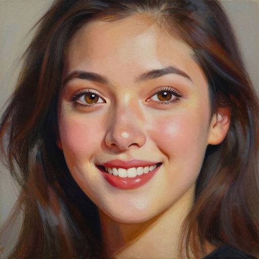 Vibrant Hand-Painted Woman Portrait