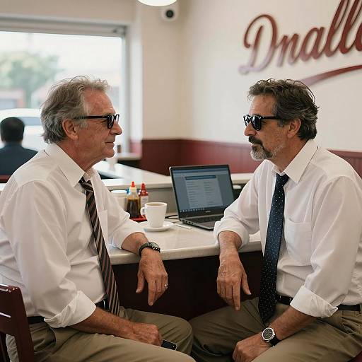 Engaging Conversation at a Diner