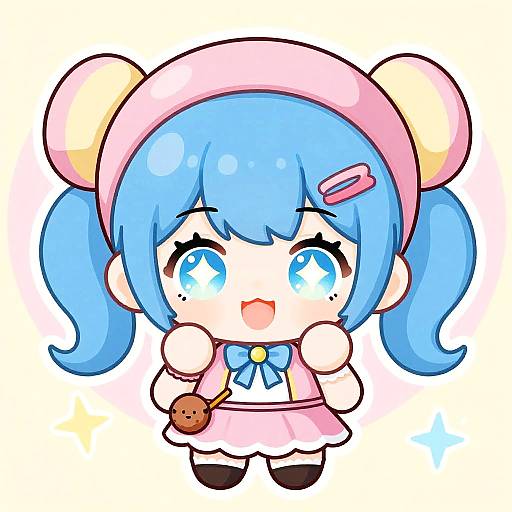 Cute Colorful Chibi Character Design