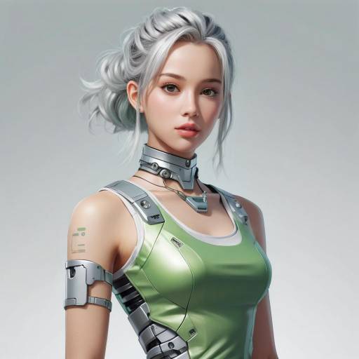 Futuristic Woman with Cybernetic Enhancements