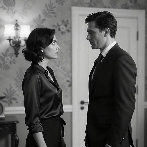 Intense Encounter: Man and Woman Portrait