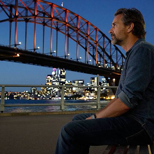Cinematic Night View of Sydney Harbour Bridge