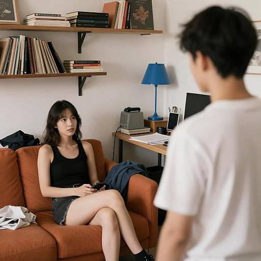 Casual Moment in a Cluttered Space