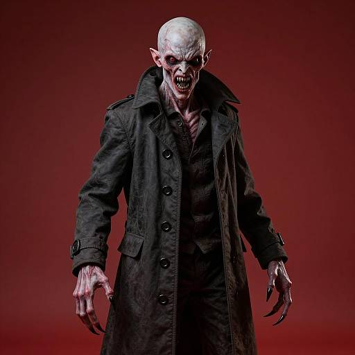 Sinister Humanoid Monster in Red