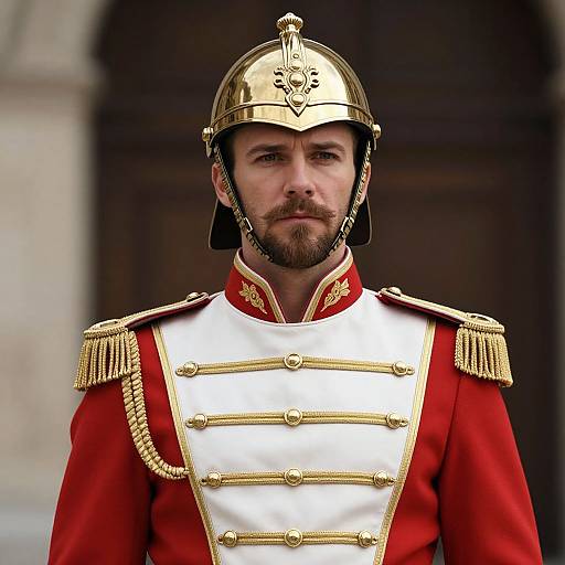 Handsome Man in Ornate Uniform