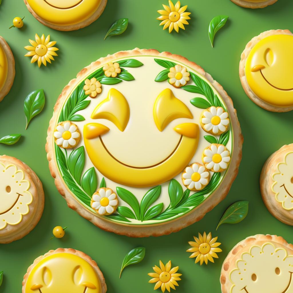 Whimsical Scone with Floral Butter Design