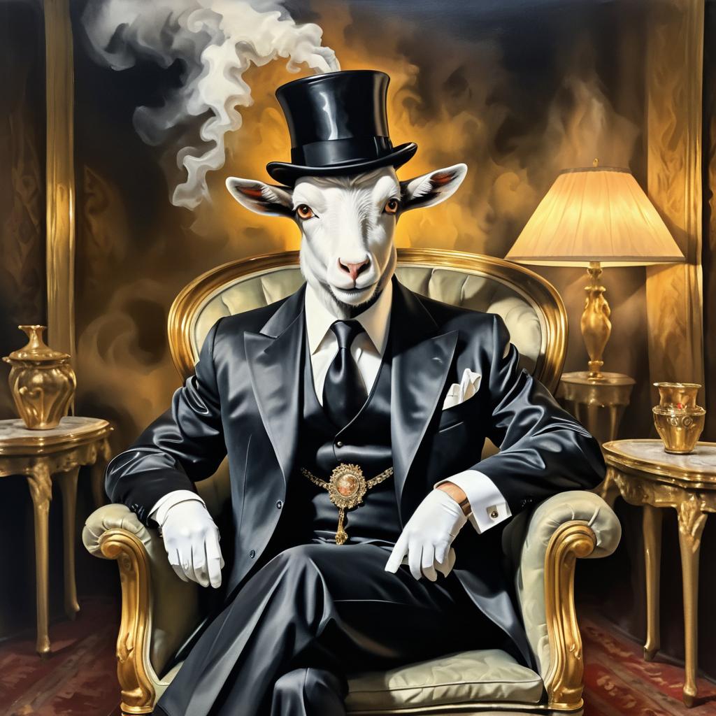 Luxury Goat: A 1950s Mob Boss Painting