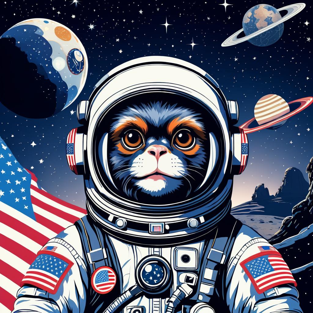 Gothic Astronaut Monkey in Space