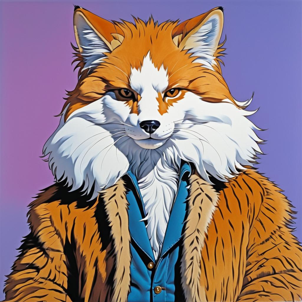 Furry Male Self-Portrait in Moebius Style