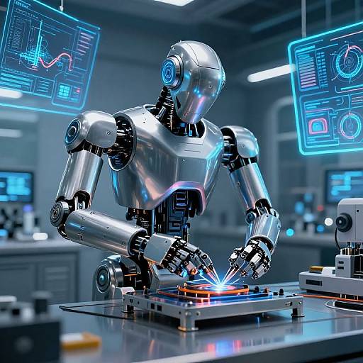 Futuristic Robot Self-Assembly Lab