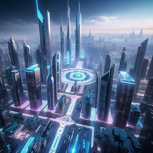 Futuristic City Architect in Megacity Futuristic City Architect in Megacity