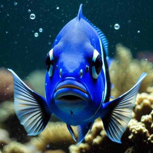 Close-up of Blue Tang Fish Underwater