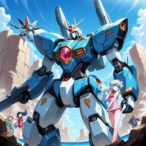 Mecha Battle in Swimsuit Paradise