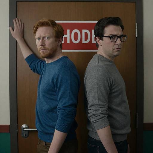 Intense Expressions of Two Men