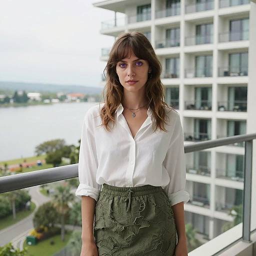 Realistic Portrait at Lakeside Resort