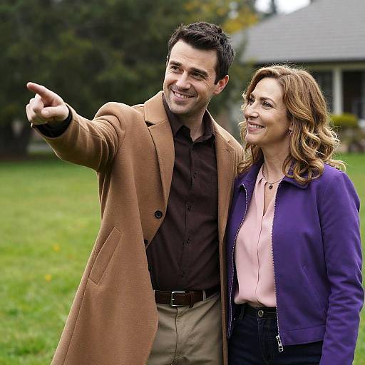 Couple Smiling Outdoors in Nature