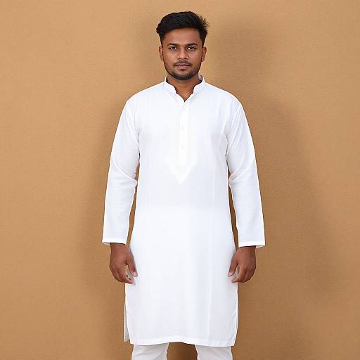 Man in White Shirt by Wall