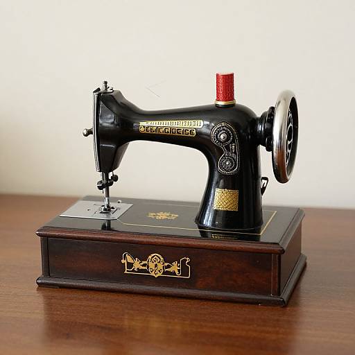 Classical Sewing Machine Music Box Decor