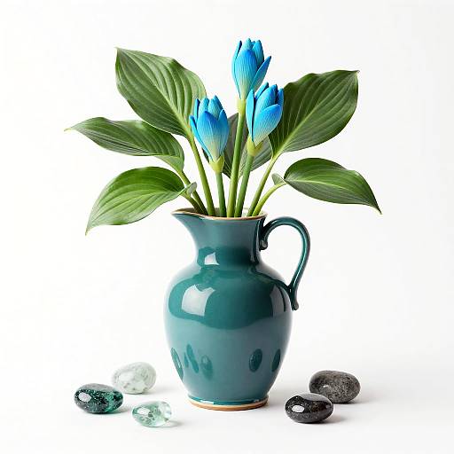 Contemporary Teal Porcelain Still-Life
