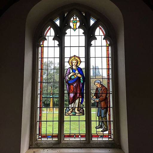 Restored Stained Glass at Battell Chapel