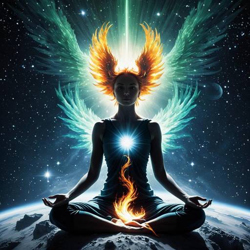 Ethereal Phoenix Meditation in Space