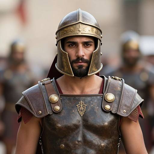 Realistic Adult Roman Warrior Portrait