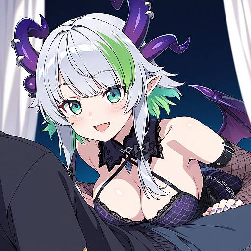 Illustration of Apricot the lich, vshojo in the style of Kanzaki hiro