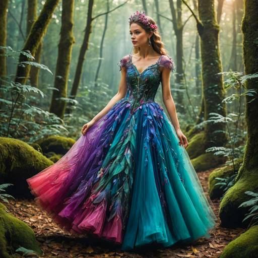 Whimsical Fairy in Vibrant Jewel Tones